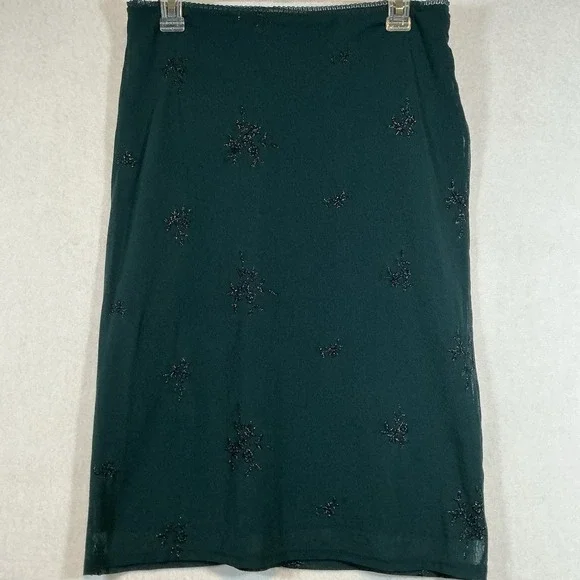 Skirts Hennes Collection Pencil Skirt Dark Green With Glitter